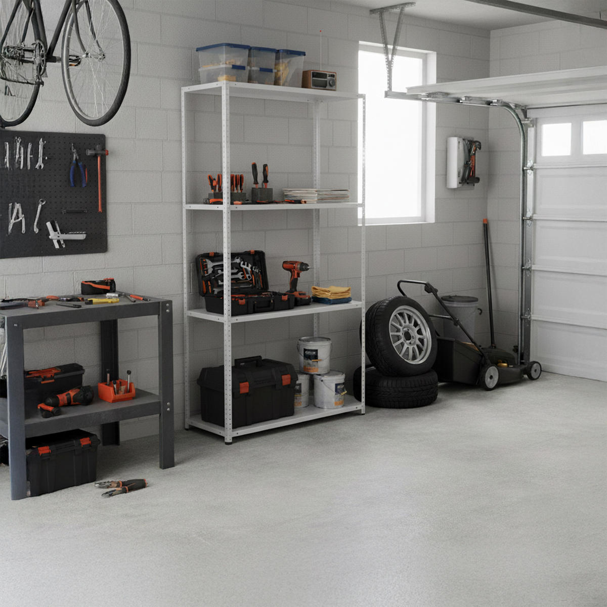 LAGERREGAL - Weiß, Kunststoff/Metall (75/145/30cm) - Relaxdays