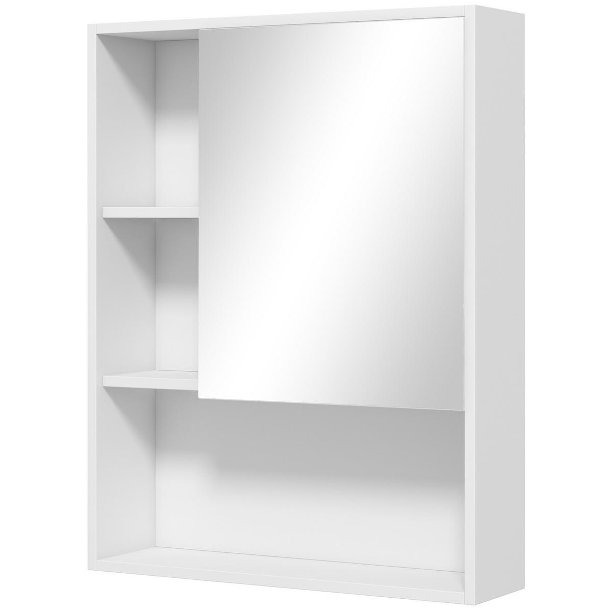 SPIEGELSCHRANK Weiß 60/15/76 cm - Weiß, Holzwerkstoff (60/76/15cm) - PANGIVO