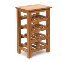 FLASCHENREGAL Burgos Mahagoni Massivholz, für 12 Flaschen, mit Ablage naturfarben - Naturfarben, Holz (41.5/69.5/30cm) - CREEDWOOD