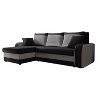 ECKSOFA Kris Lux - Schwarz, Holz/Kunststoff (238/147cm) - MIRJAN24