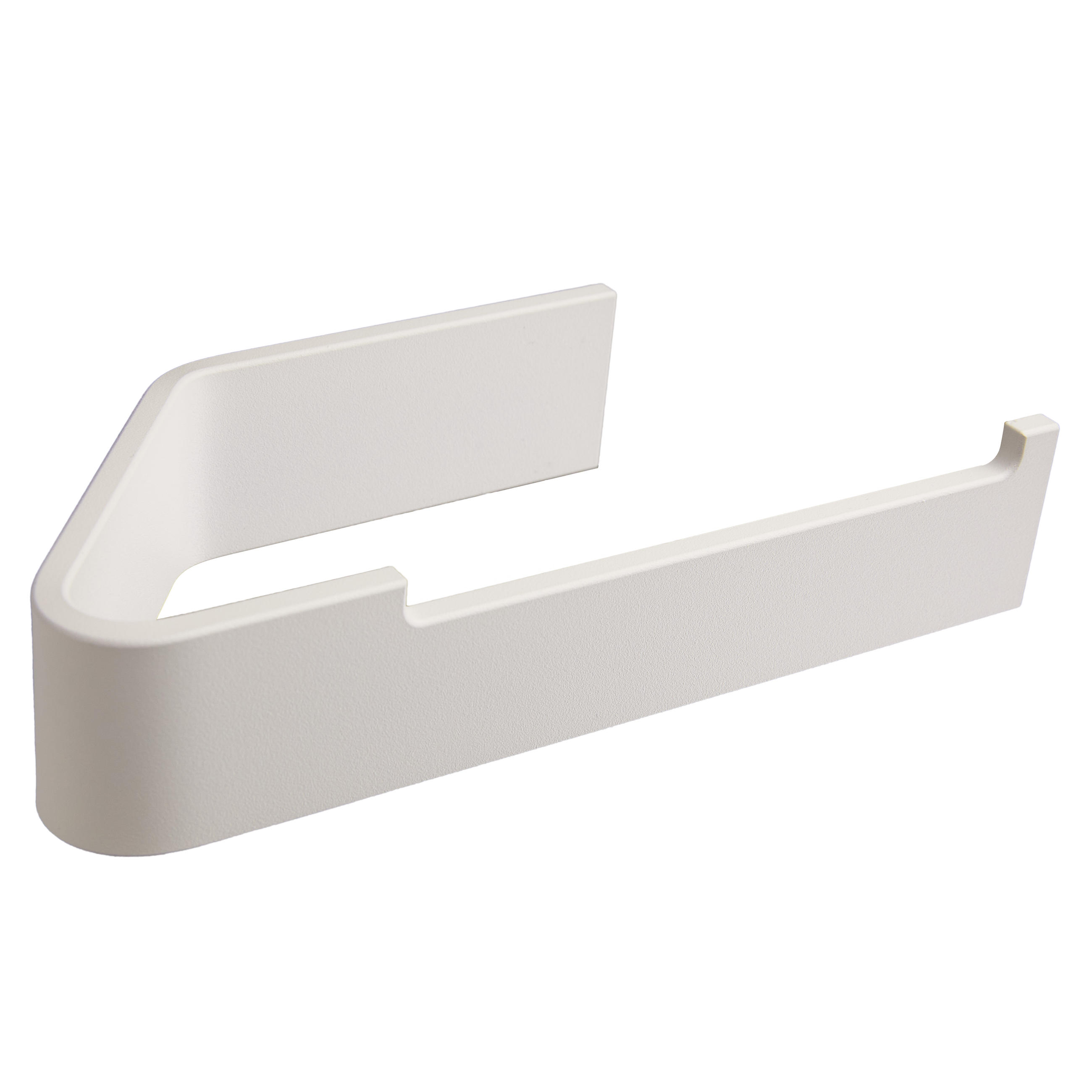 TOILETTENPAPIERHALTER OHNE BOHREN ohne Ablage Weiß - Weiß, Metall (17/4/8cm) - Designfabrik Hamburg