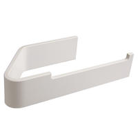 TOILETTENPAPIERHALTER OHNE BOHREN ohne Ablage Weiß - Weiß, Metall (17/4/8cm) - Designfabrik Hamburg