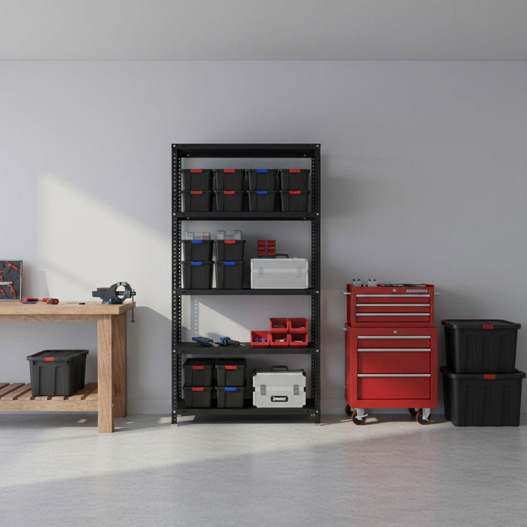 SCHRAUBREGAL PANDA TALL | HxBxT 200x110x40cm | 6 Fachböden | Fachlast 90kg | Anthrazit - Anthrazit, Metall (110/200/40cm) - PROREGAL