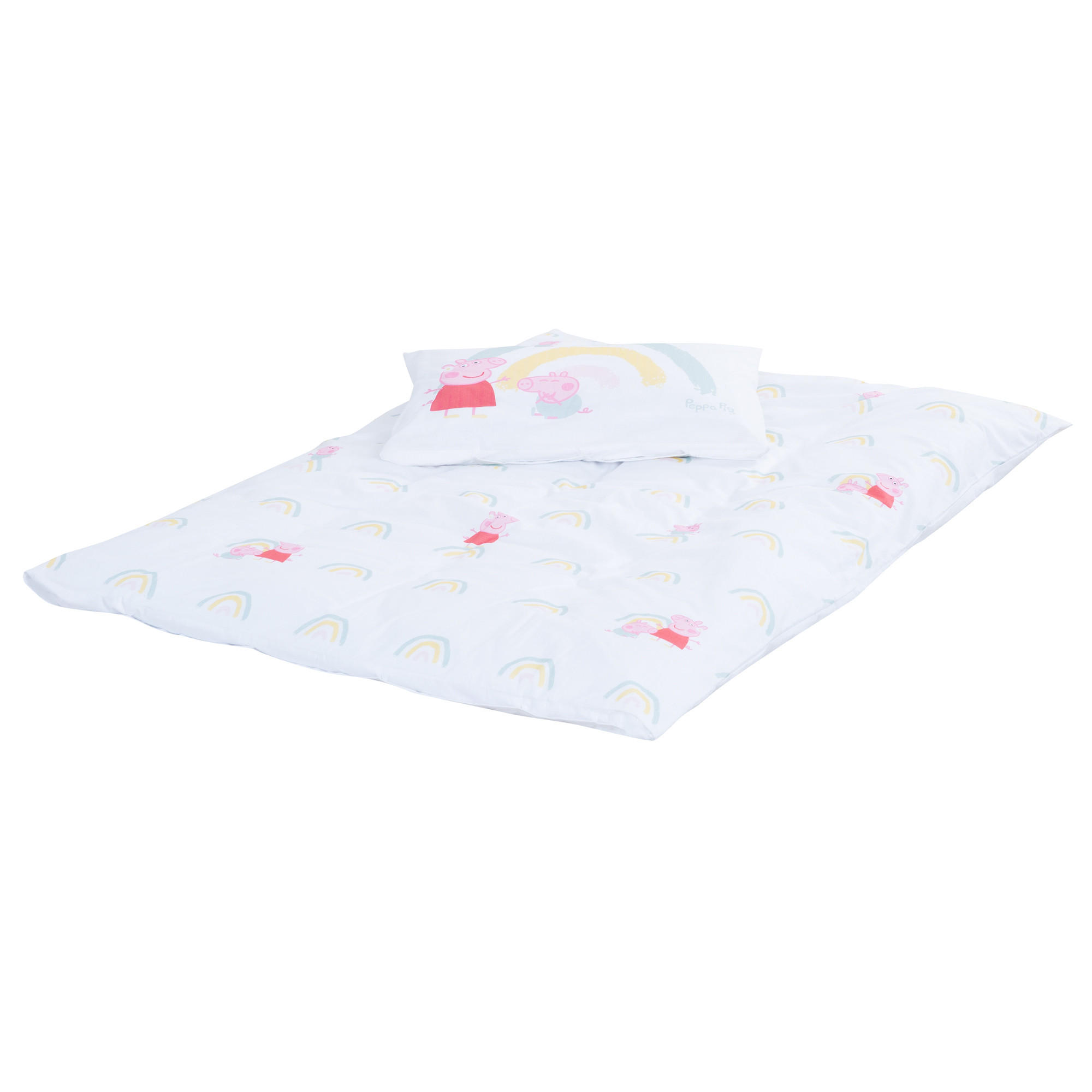 BABYBETTWÄSCHE Peppa Pig 100x135 cm - Weiß, Textil (100/135cm) - Roba