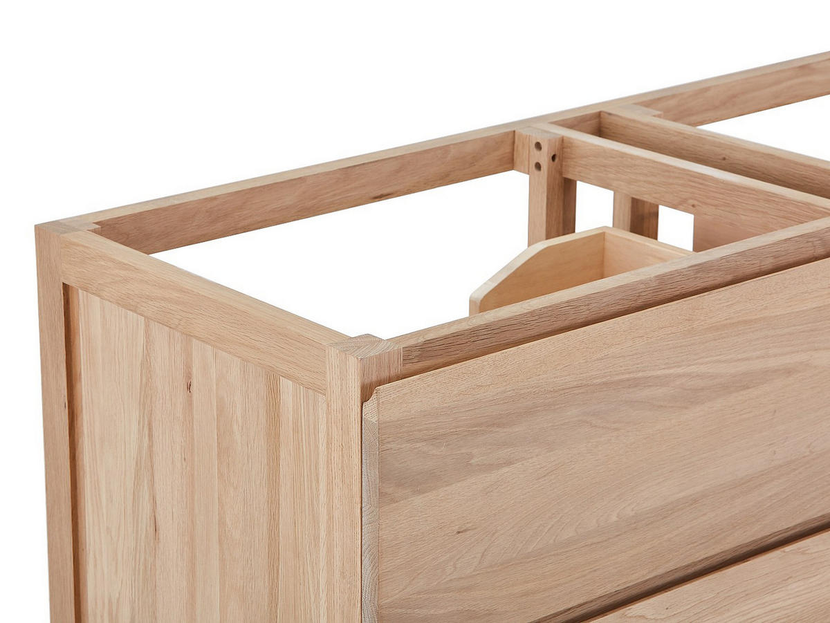 WASCHBECKENUNTERSCHRANK - 120 cmcm x 45 cmcm - Holz, Platte - Naturfarben Hell - TARELO - Naturfarben, Holz (120/88/45cm) - Vente-Unique