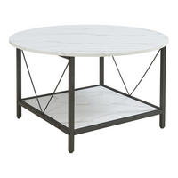 COUCHTISCH Filem 80/46 cm - Weiß, Holzwerkstoff/Metall (80/80/46cm) - [en.casa]