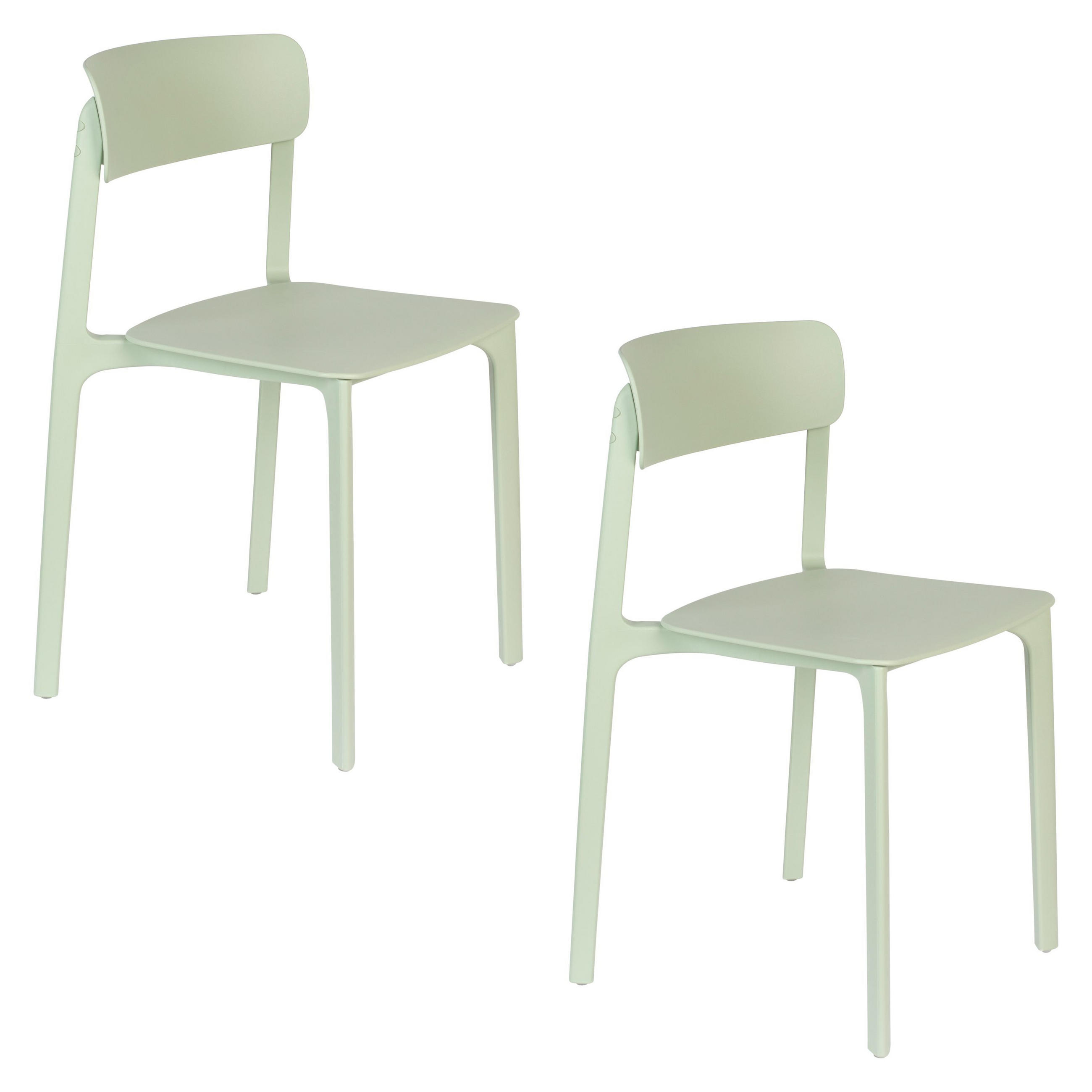 GARTENSTUHL Clive Gartenstühle Hellgrün - 4 er Set - Grün, Kunststoff (48/79/47cm) - Housecraft Living