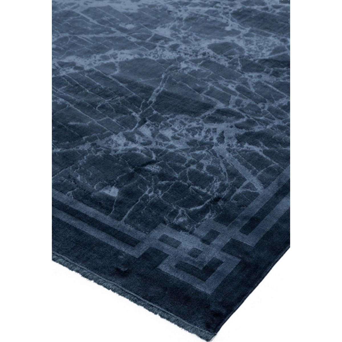 TEPPICH Moderner RAYA BORDER Blau 160 x 230 cm - Blau, Textil (160/230cm) - Novatrend