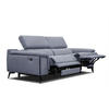 RELAXSOFA MATERA 3-Sitzer mit 2 Relaxfunktionen, hellblau - Schwarz/Hellblau, Holzwerkstoff/Textil (212/82/103cm) - Courtois Laville