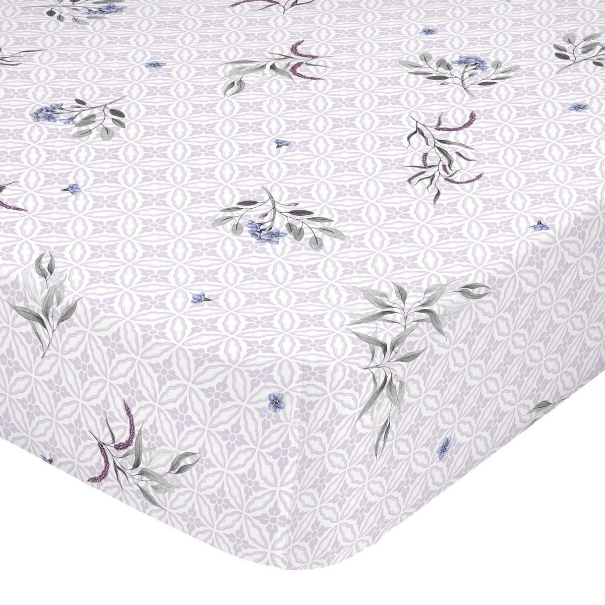 SPANNBETTTUCH delicate bouquet 140x200x32 cm mehrfarbig - Multicolor, Textil (140/200cm) - Happy Friday
