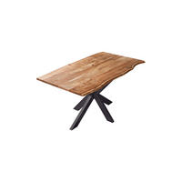 ESSTISCH BENNI - Beige/Schwarz, Holz/Metall (85/160/77cm) - SAM