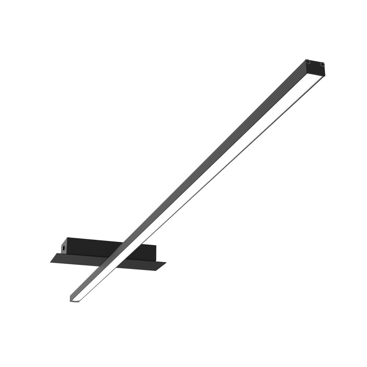 LED-DECKENLEUCHTE - Schwarz Hochglanz, Metall (2/100/2cm) - Lumicom