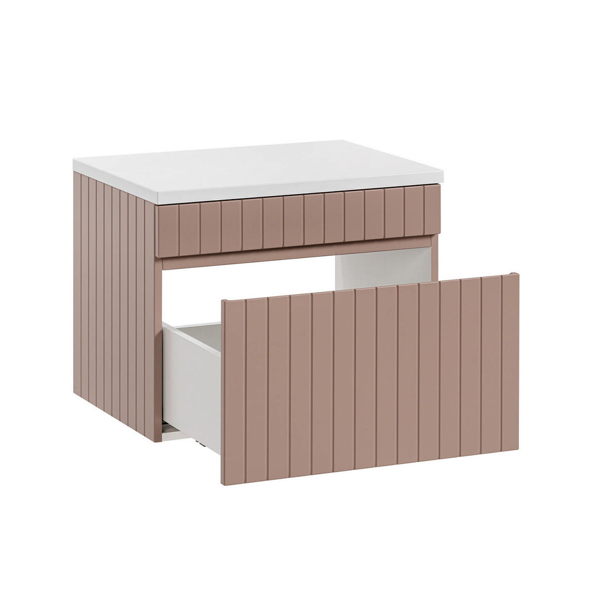 WASCHTISCHUNTERSCHRANK 60.4cm Zelie Rose - Pink, Holzwerkstoff (60.4/48/46cm) - Petits-meubles