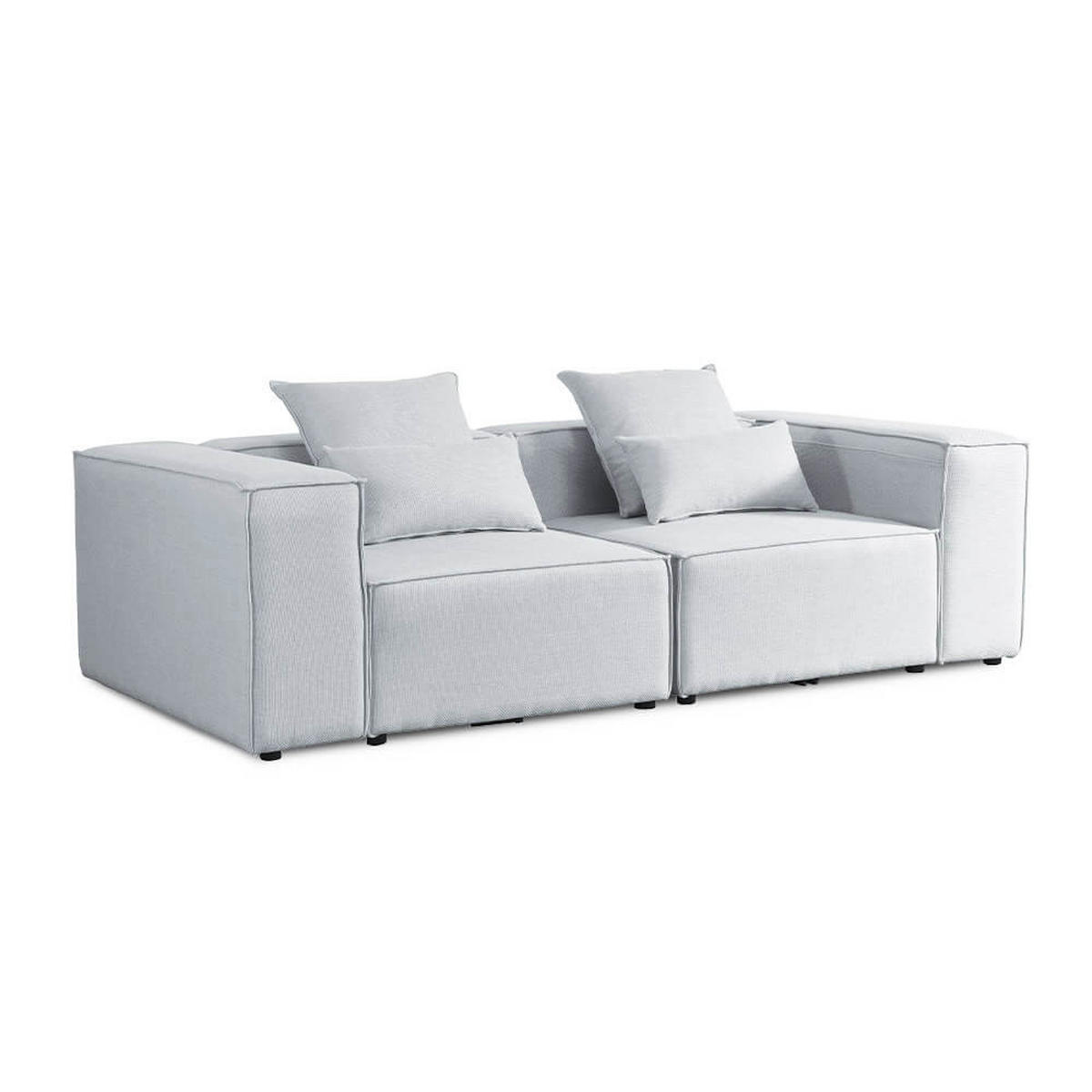 SOFA VERONA S - Hellgrau, S - Hellgrau, Kunststoff/Textil (240/70/120cm) - Home Deluxe