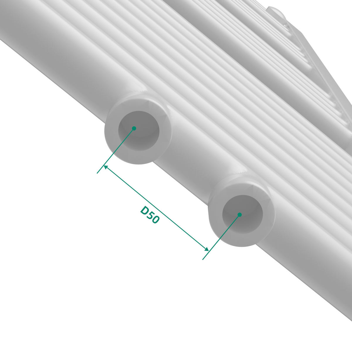 HANDTUCHHEIZKÖRPER Voss I. - Weiß, Metall (40/120/3cm) - [neu.haus]