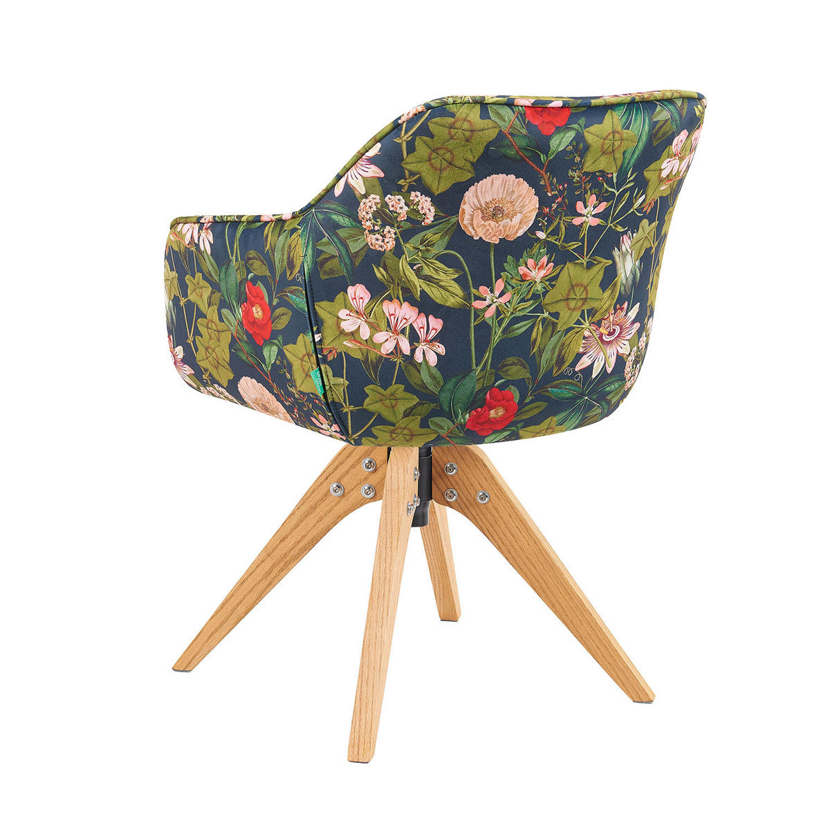 ARMLEHNSTUHL Mika-Finn 2er-Set - Honigeiche/Multicolor, Eichenholz/Holz (60/82/61cm) - DUBI Möbel