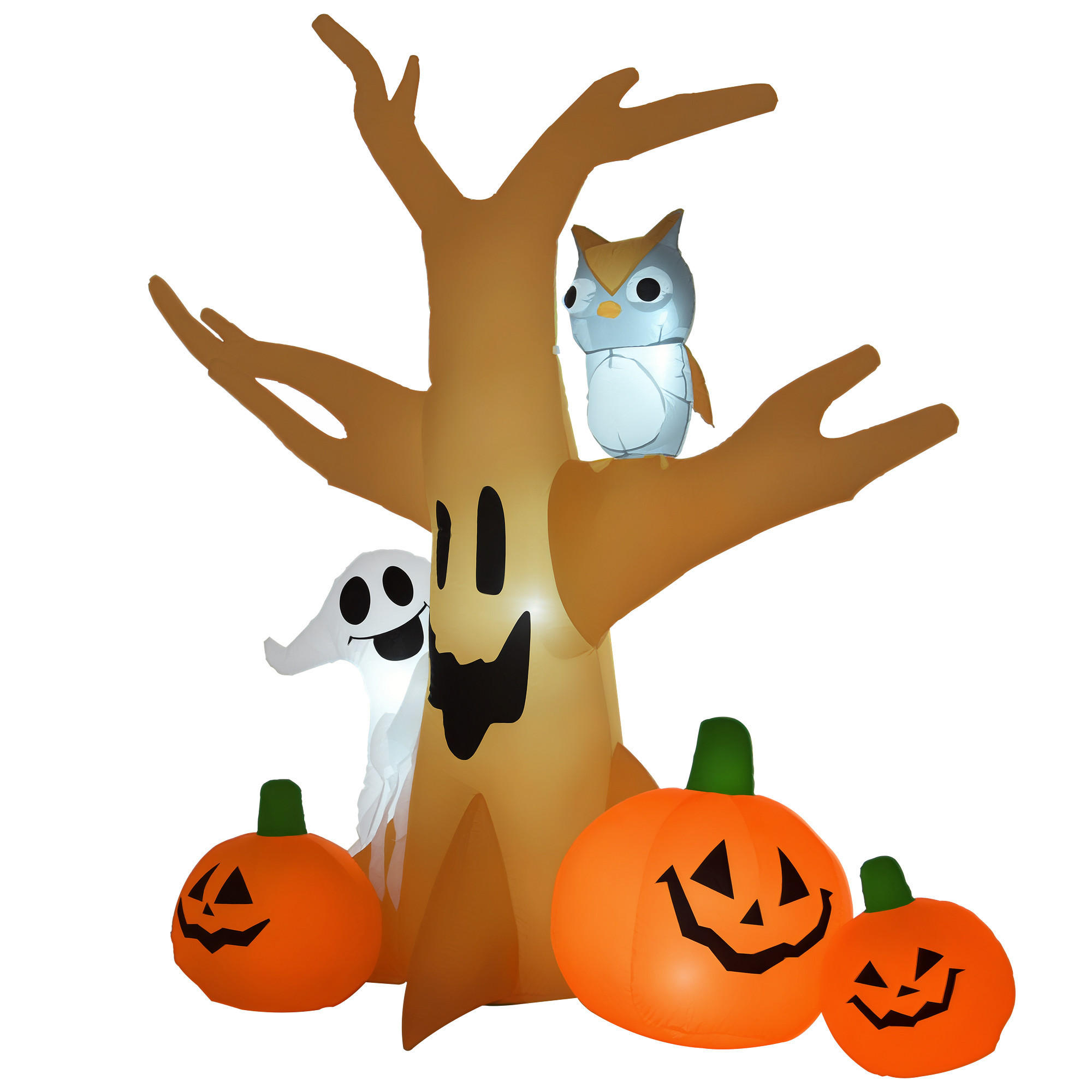 HALLOWEENDEKO DE-42094 Spukbaum 2,4 m mit LED - Multicolor, Kunststoff (190/240/100cm) - ComfortXL
