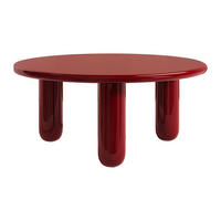 COUCHTTISCH nicht ausziehbar - 90cm x 90cm - MDF - rot - BENESA - Rot, Holz (90/90/40cm) - Vente-Unique