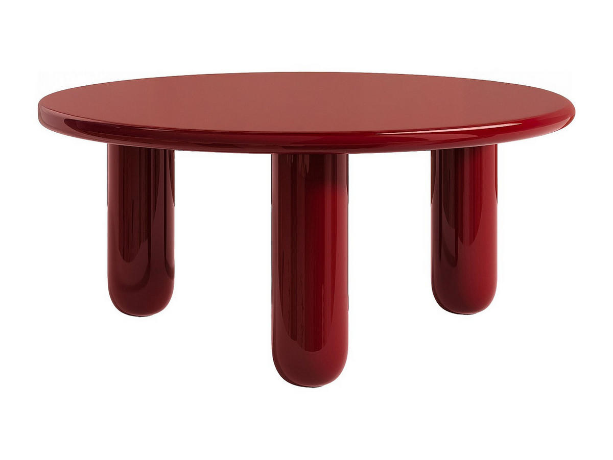 COUCHTTISCH nicht ausziehbar - 90cm x 90cm - MDF - rot - BENESA - Rot, Holz (90/90/40cm) - Vente-Unique