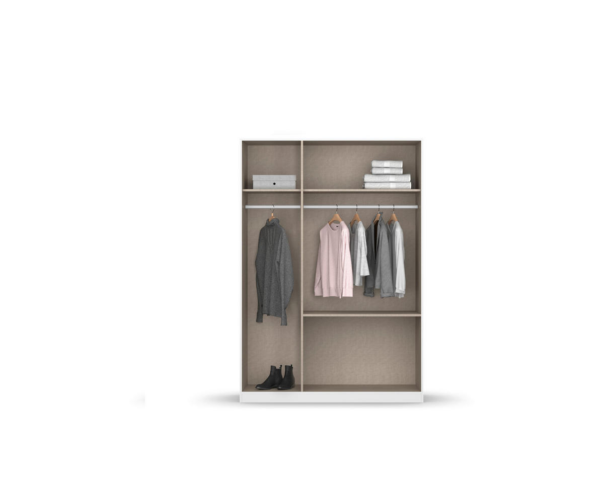 JUGENDZIMMER Joel in Weiß 5 teilig mit 90er Bett - Weiß, Holzwerkstoff (120/200/80cm)