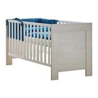 BABYBETT Til 70 x 140 cm 4x höhenverstellbar - Silbereichenfarben, Holzwerkstoff (70/140cm) - arthur berndt