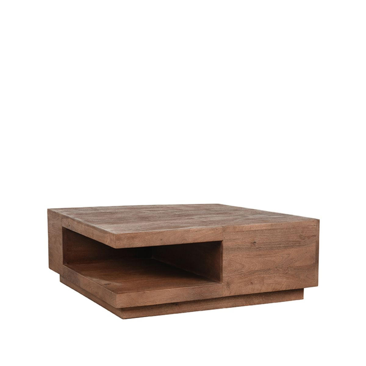 COUCHTISCH quadratisch braun 80/80/30 cm - Braun, Holz (80/80/30cm) - LABEL51