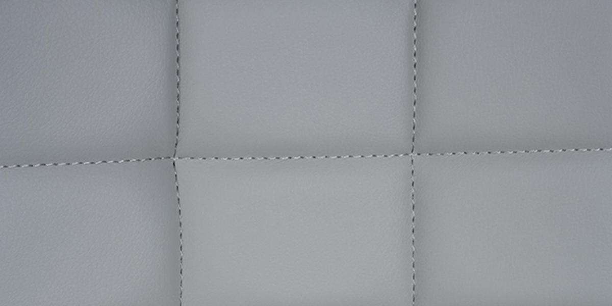 BARHOCKER 2er Set Lederlook grau - Schwarz/Grau, Textil/Metall (48/81/54cm) - CLP