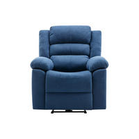 RELAXSESSEL - 1 Person - Stoff - Blau - - Blau, Textil (92/103/95cm) - Vente-Unique