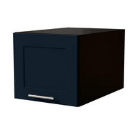 KÜCHENAUFSATZSCHRANK Oslo W6B/40 Schwarz Matt / Indigo Matt 40 / 59 / 36cm - Schwarz/Dunkelblau, Holz/Holzwerkstoff (40/36/59cm) - Feldmann-Wohnen