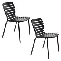 GARTENSTUHL Vondel Schwarz - 2 er Set - Schwarz, Metall (64.7/82.8/58.2cm) - Zuiver