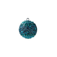WEIHNACHTSKUGEL Opium, Blumenmuster, Glas / Acryl / Kunststoff, Türkis, Ø 6 cm - Grün, Glas (6/1/6cm) - Gift Company