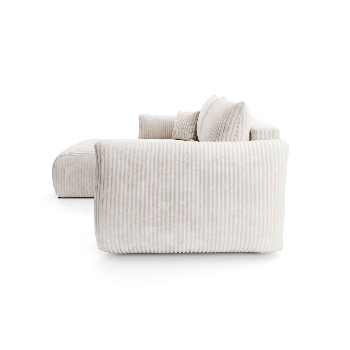 ECKSOFA ALLORO Rosa - Rosa, Textil (257/88/177cm) - Pillovely