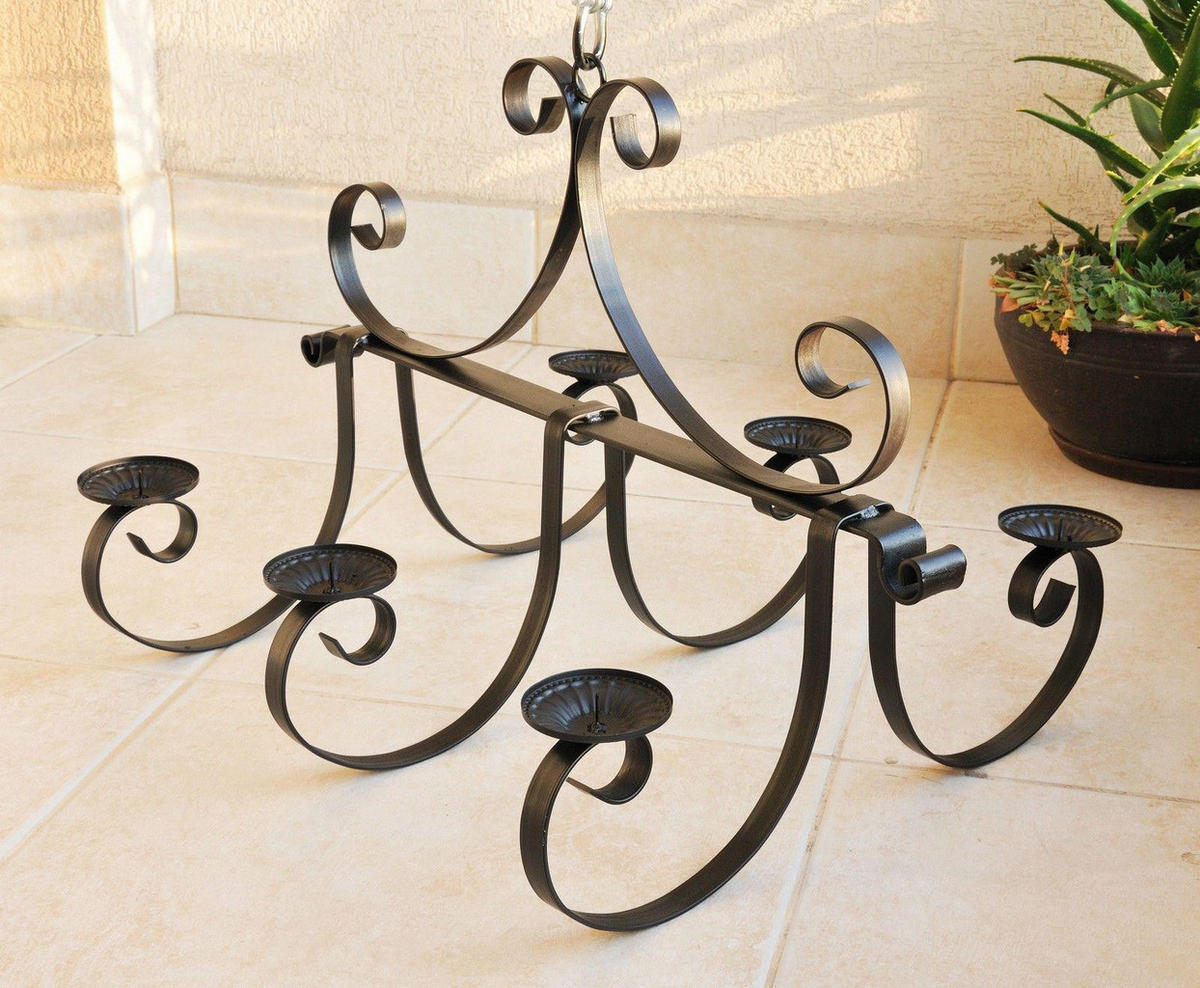 KRONLEUCHTER Kerzenhalter Metall 60 cm - Schwarz, Metall (60/47/43cm) - DanDiBo