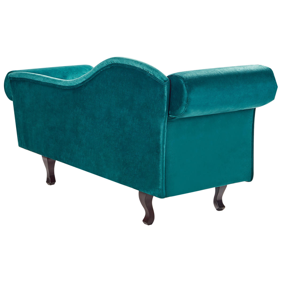 ČALOUNĚNÉ LEHÁTKO CHAISE LONGUE LEVOSTRANNÉ Sametová látka Smaragdově zelené s polštářem Lattes II - smaragdově zelená/zelená barva, textil (192/81/59cm) - Beliani
