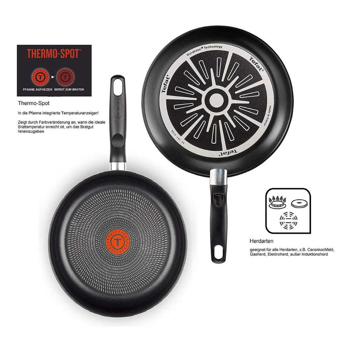 BRATPFANNE B30109 30 cm Antihaft Pfanne ExtraGlide für Herdarten - Schwarz, Kunststoff/Metall (30cm) - Tefal