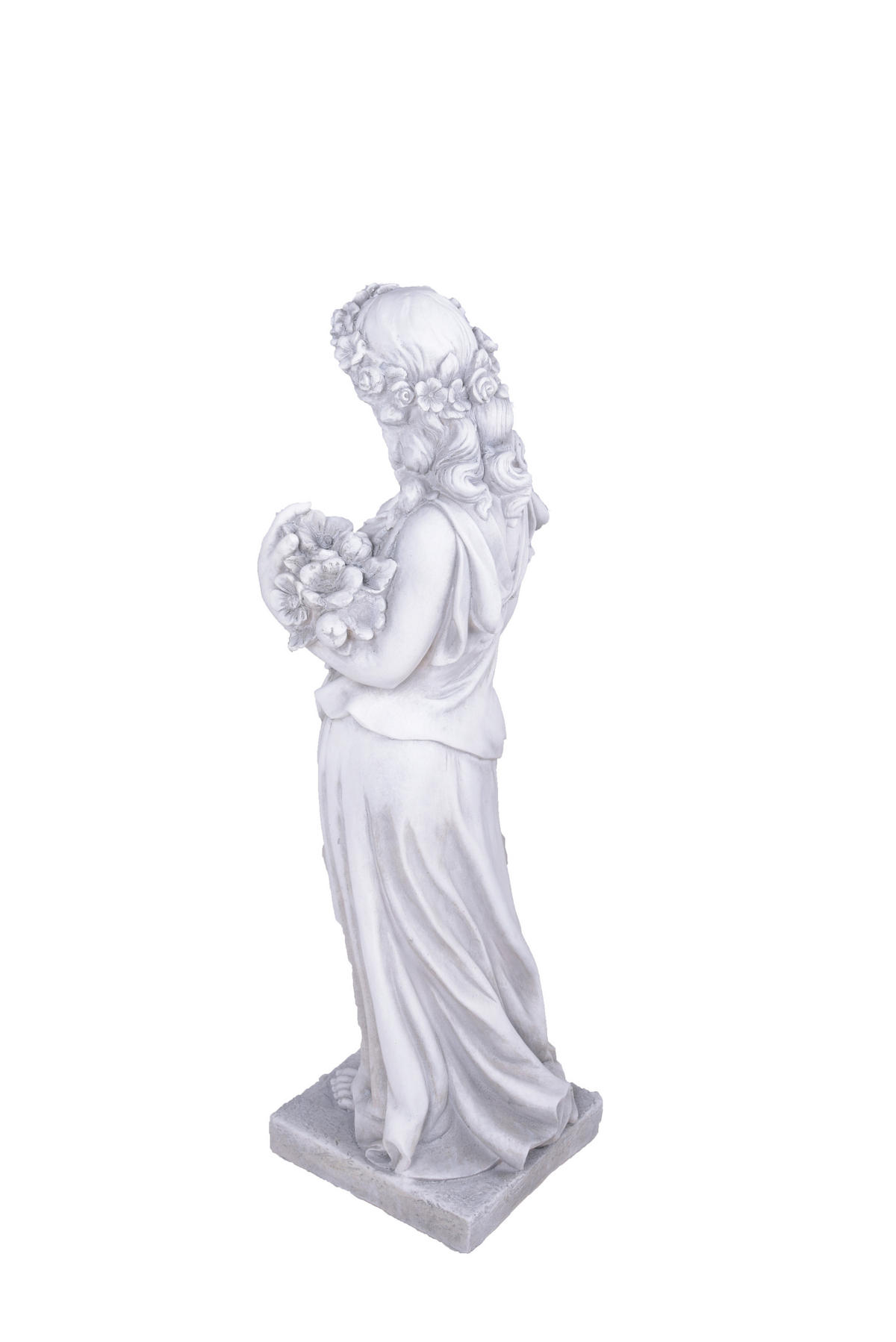 GARTENFIGUR Jens Weiß 94x31x37cm - Weiß, Kunststoff (31/94/37cm) - DELUKE