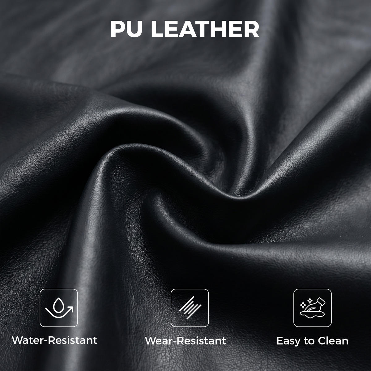 SESSEL LOUNGESESSEL DE-06615 breiter Sitz, Armlehnen, Stahlbeine, Kunstleder Schwarz - Schwarz, Leder/Metall (79/84/80cm) - ComfortXL