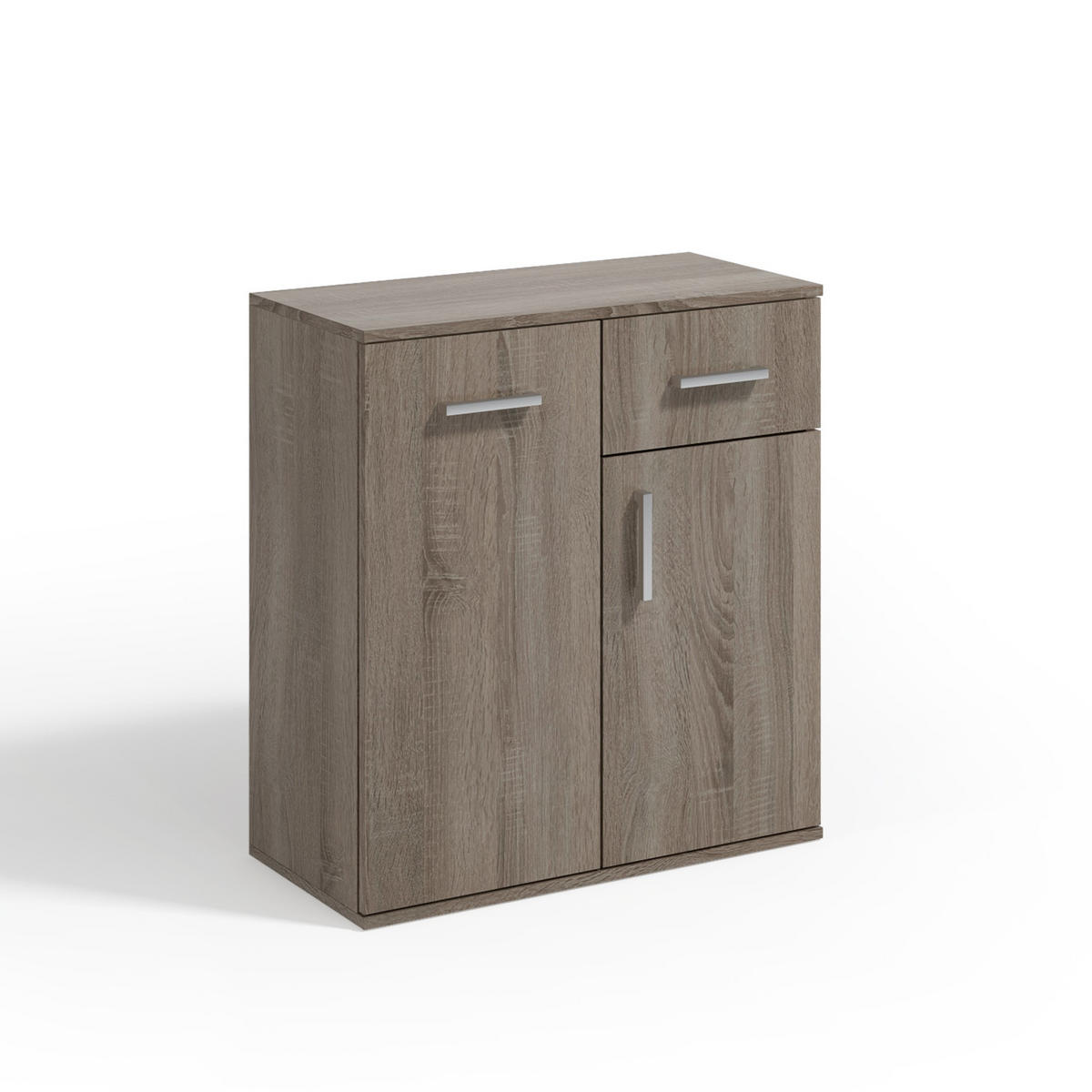 KOMMODE GIACOMO I 75/85/33 cm mit 1 Schubladen 2 Türen Trüffeleichefarben - Trüffeleichefarben, Holzwerkstoff (75/85/33cm) - MASSENO