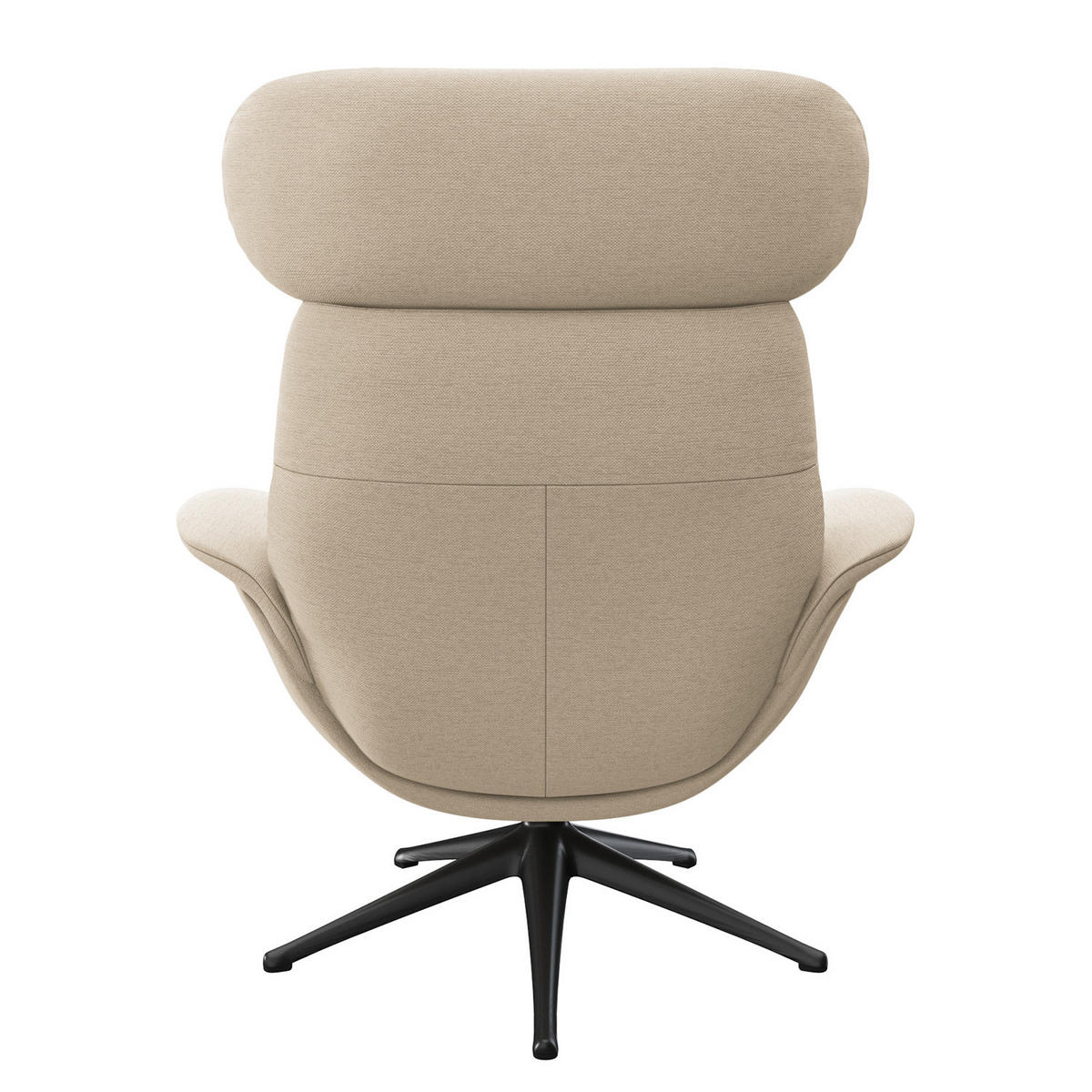 RELAXSESSEL - Beige, Textil/Metall (90/107/90cm) - home24