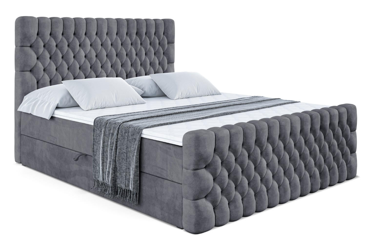 ALTDECOR AMERICKÁ postel SERENE-Z – 180 x 200 – H3 – tmavě šedá