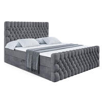 BOXBETT SERENE-Z - 200 x 200 - H4 - Dunkelgrau - Dunkelgrau, Holzwerkstoff (200/200cm) - ALTDECOR