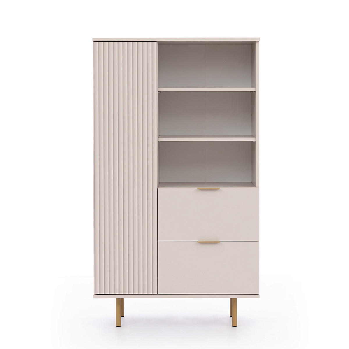 BÜCHEREGAL Bianco 80 Kaschmir - Kaschmir, Holzwerkstoff (80/140/41cm) - Bettso