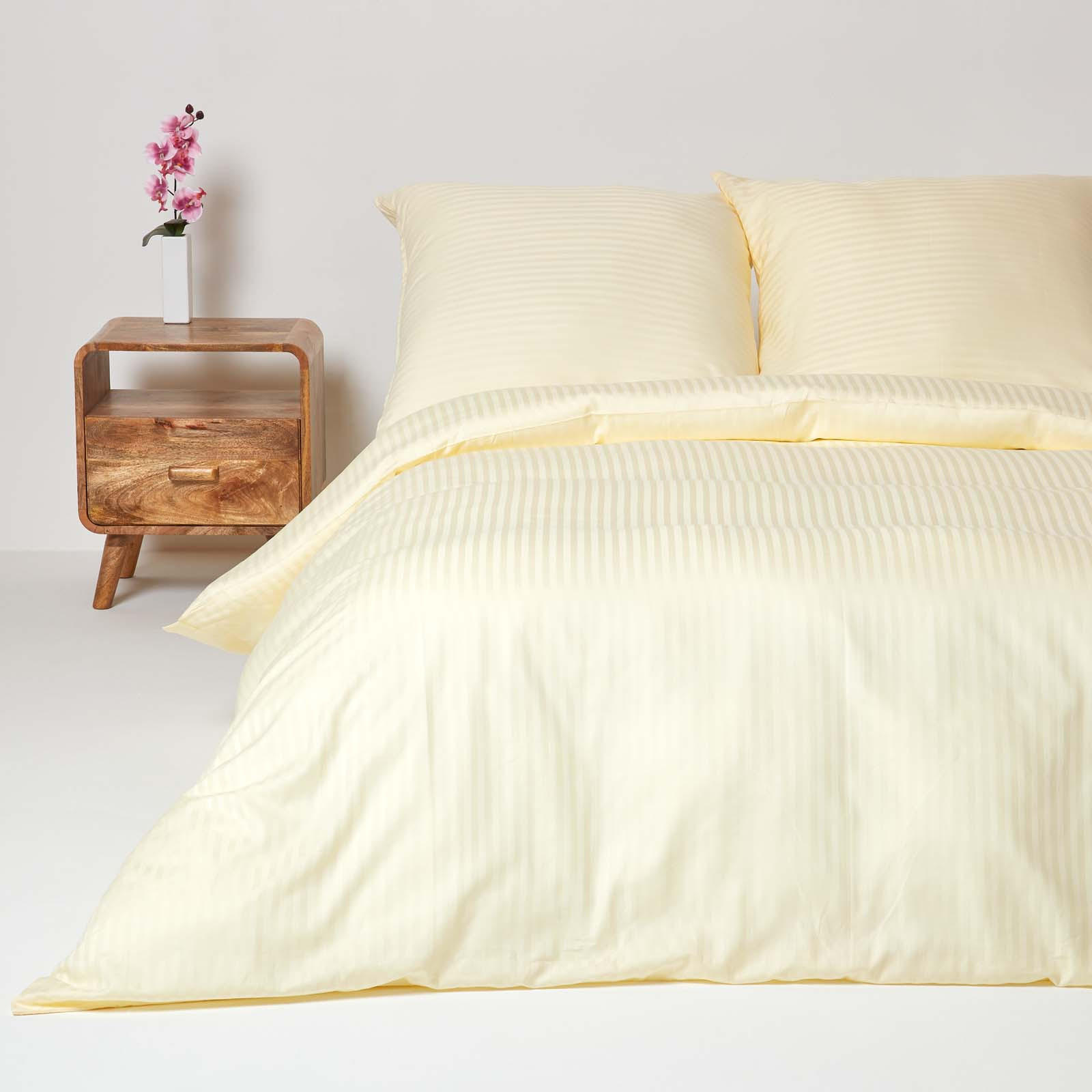 BETTWÄSCHE Damast Fadendichte 330 - Creme, Textil (150/200cm) - Homescapes