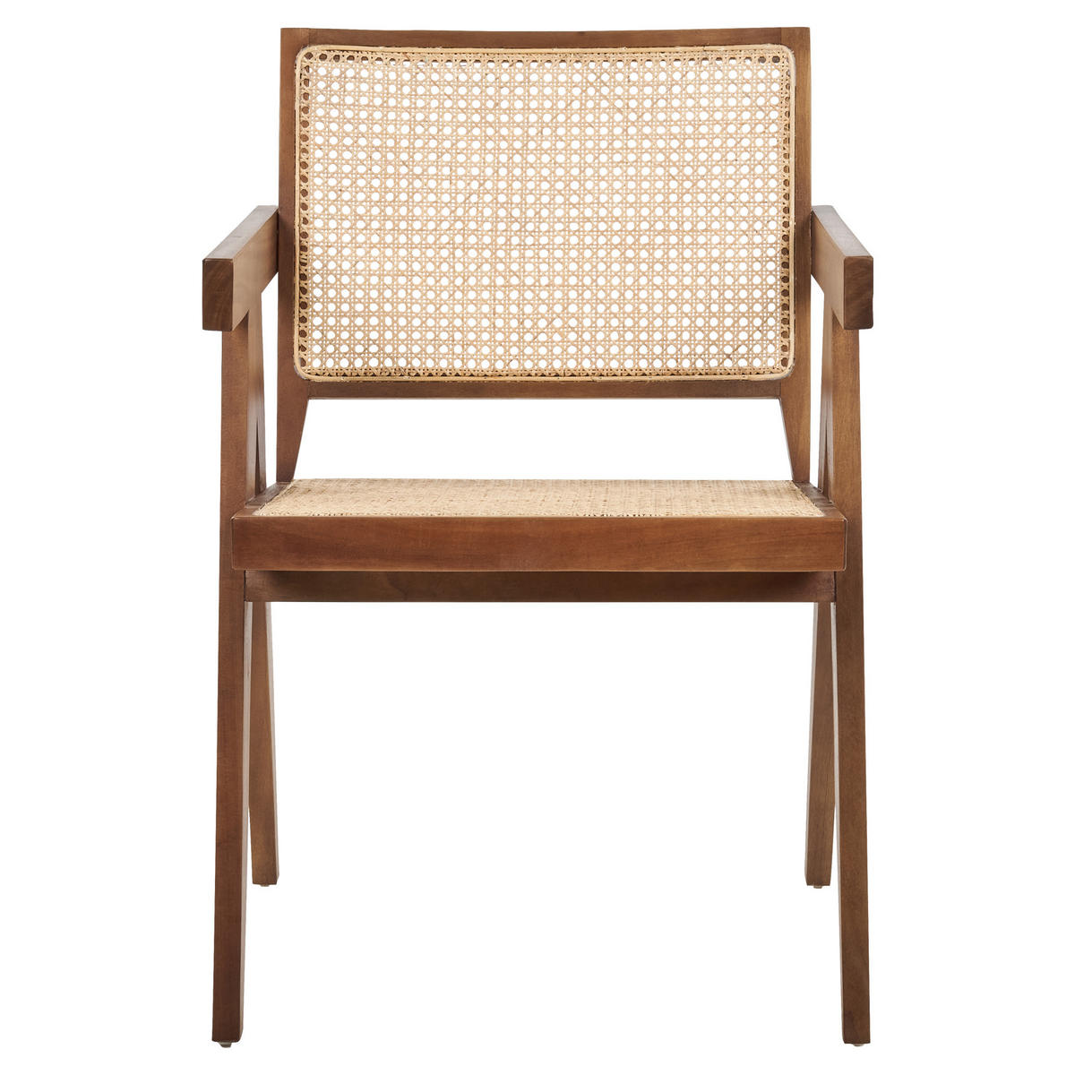 STUHL Mahagoniholz Braun Westbrook - Naturfarben, Holz (55/82/52cm) - Beliani