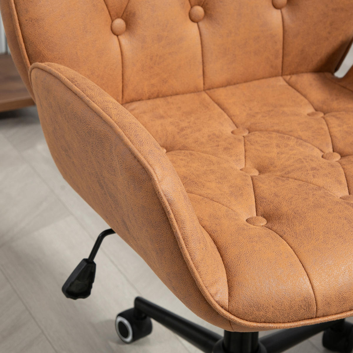 BÜROSTUHL GABRIEL Cognac - Cognac/Schwarz, Textil/Metall (57/93/62cm) - SVITA
