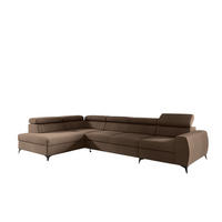 ECKSOFA Toronto Xl - Braun, Holzwerkstoff/Textil (340/200cm) - Fun Möbel
