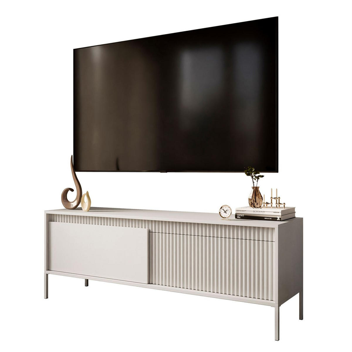 TV-ELEMENT YASUMI 153 cm beige - Beige, Holzwerkstoff (153.5/53.4/39.5cm) - Lookway