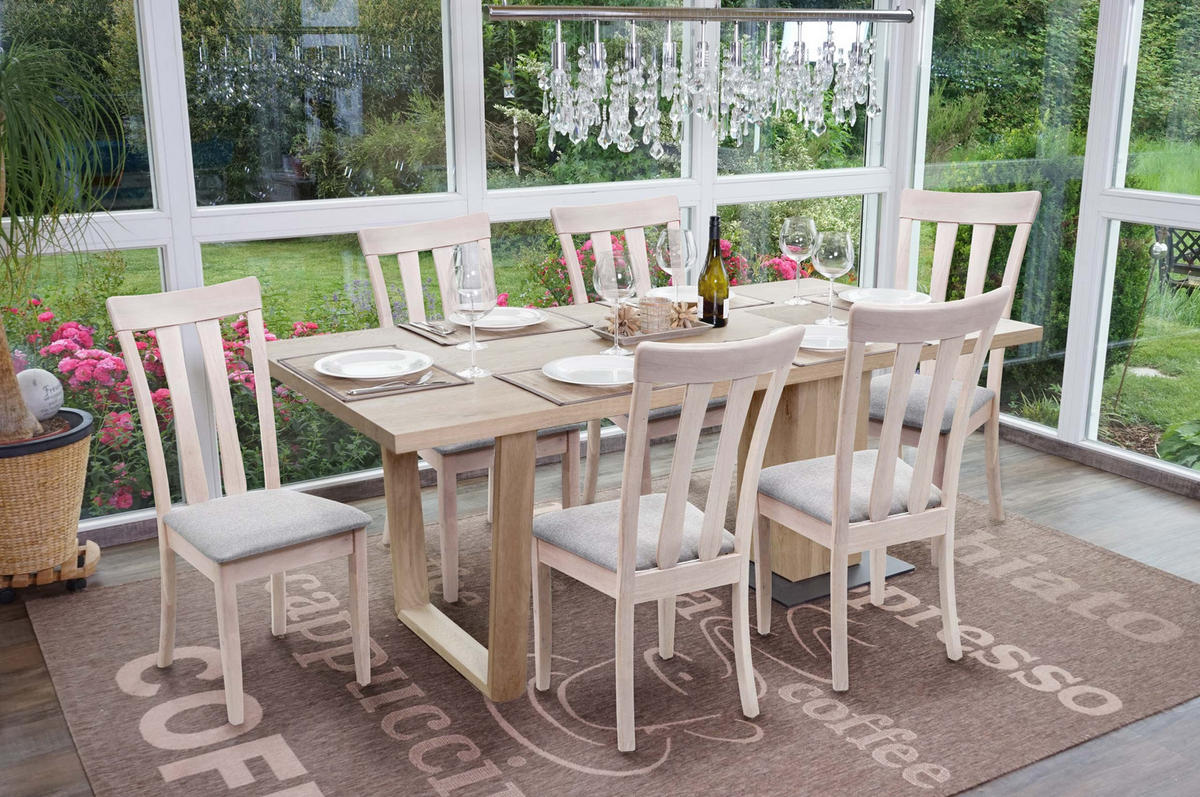 ESSZIMMERSTUHL Braun, Grau 6er-Set - Braun/Grau, Holz (42/96/58cm) - MCW