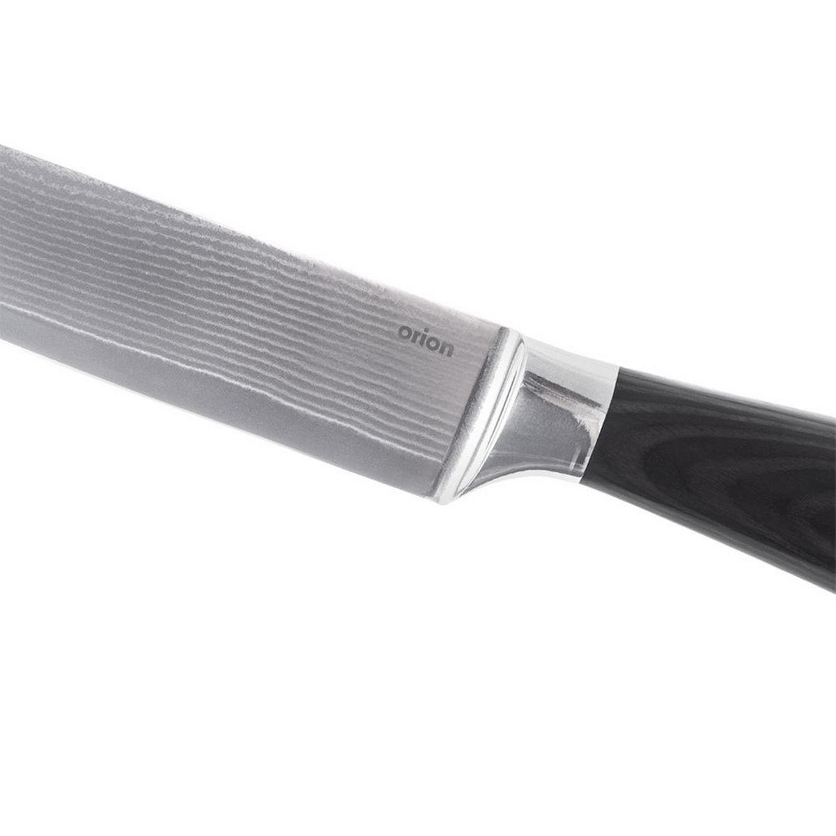 KÜCHENMESSER DAMASKUS Schwarz Silber - Schwarz, Metall (30.5cm) - Orion 