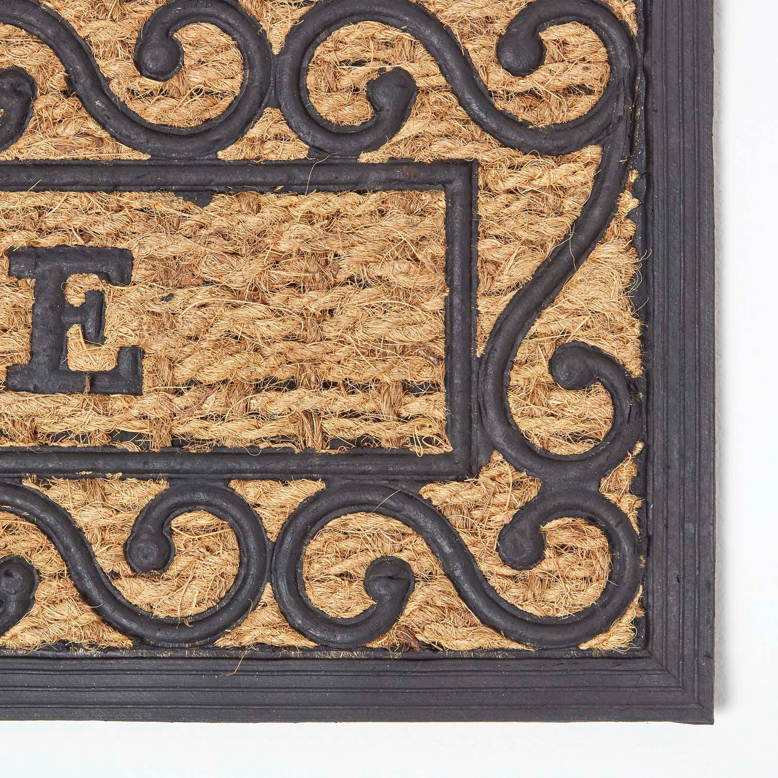 FUSSMATTE Welcome, Kokos & Gummi 25/75 cm - Naturfarben, Naturmaterialien (25/75cm) - Homescapes